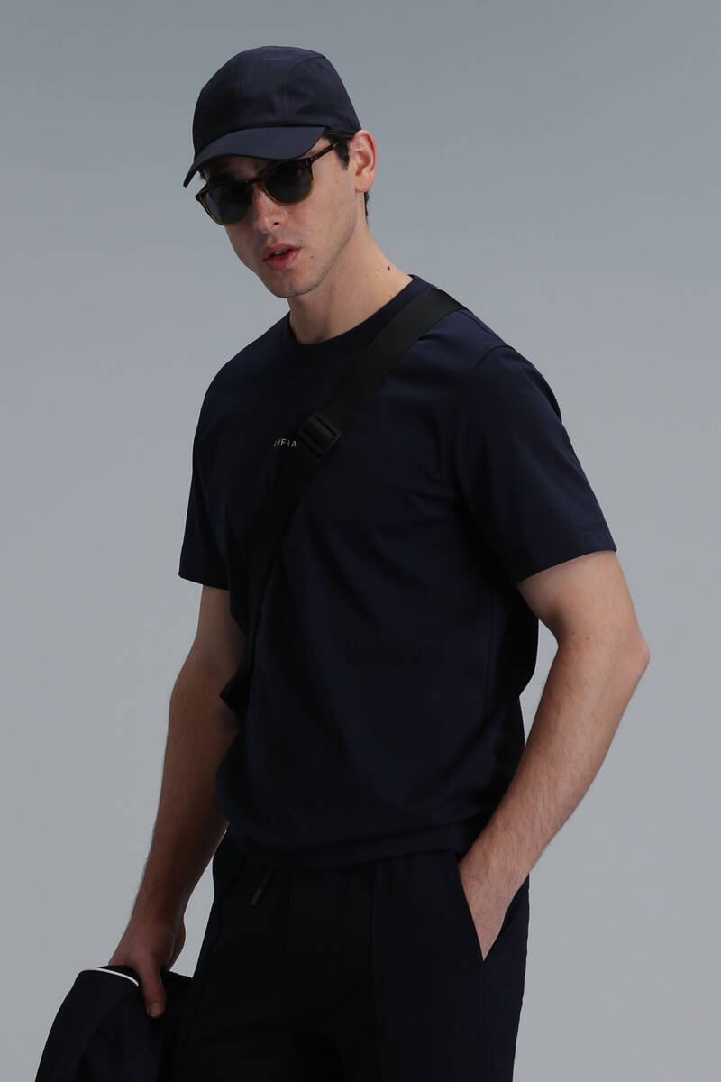 Antony Modern Graphic T-Shirt Navy Blue - 3