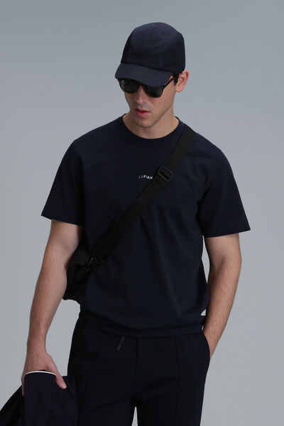 Antony Modern Graphic T-Shirt Navy Blue - 4