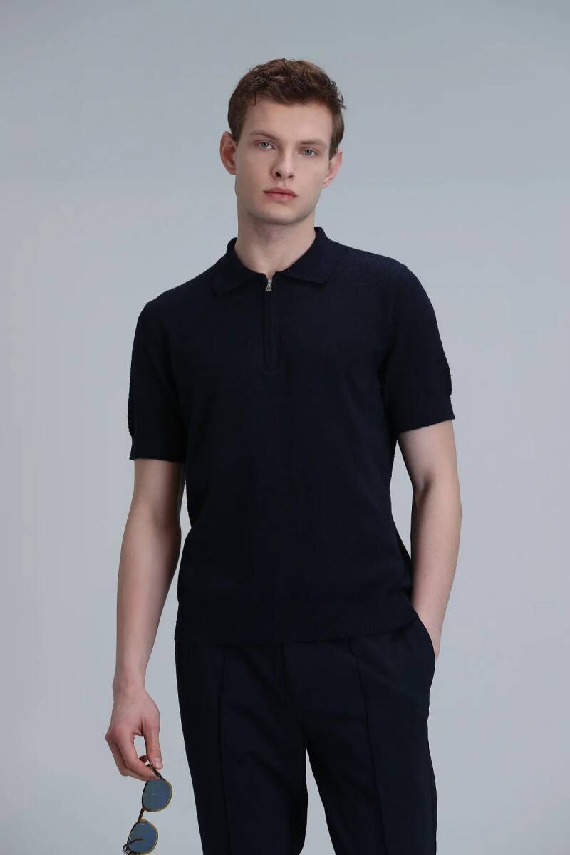 Aren Men's Sweater Navy Blue - 5