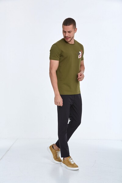 Arigate Printed Men's T-Shirt Khaki - 4