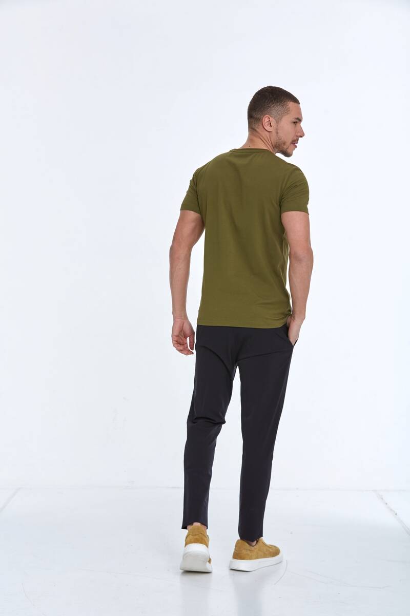 Arigate Printed Men's T-Shirt Khaki - 5