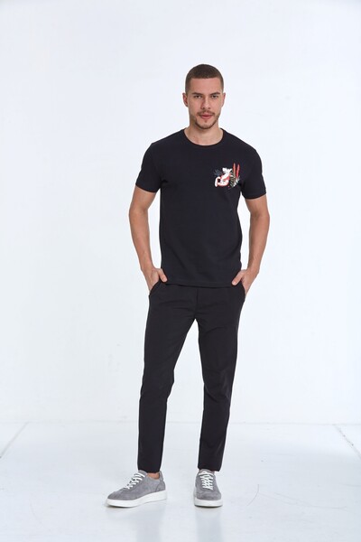 Arigate Printed Men's T-Shirt Navy Blue - 2