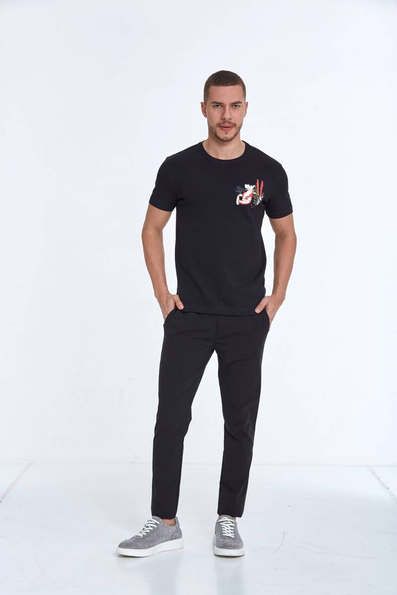 Arigate Printed Men's T-Shirt Navy Blue - 2
