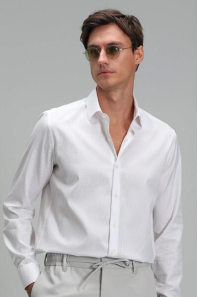 Arkıtel Erkek Smart Gömlek Comfort Slim Fit Beyaz - LUFIAN