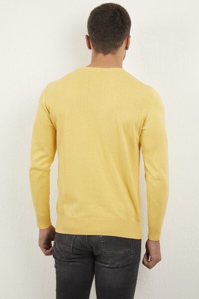 Arnaud V-Neck Men's Sweater Yellow - 4