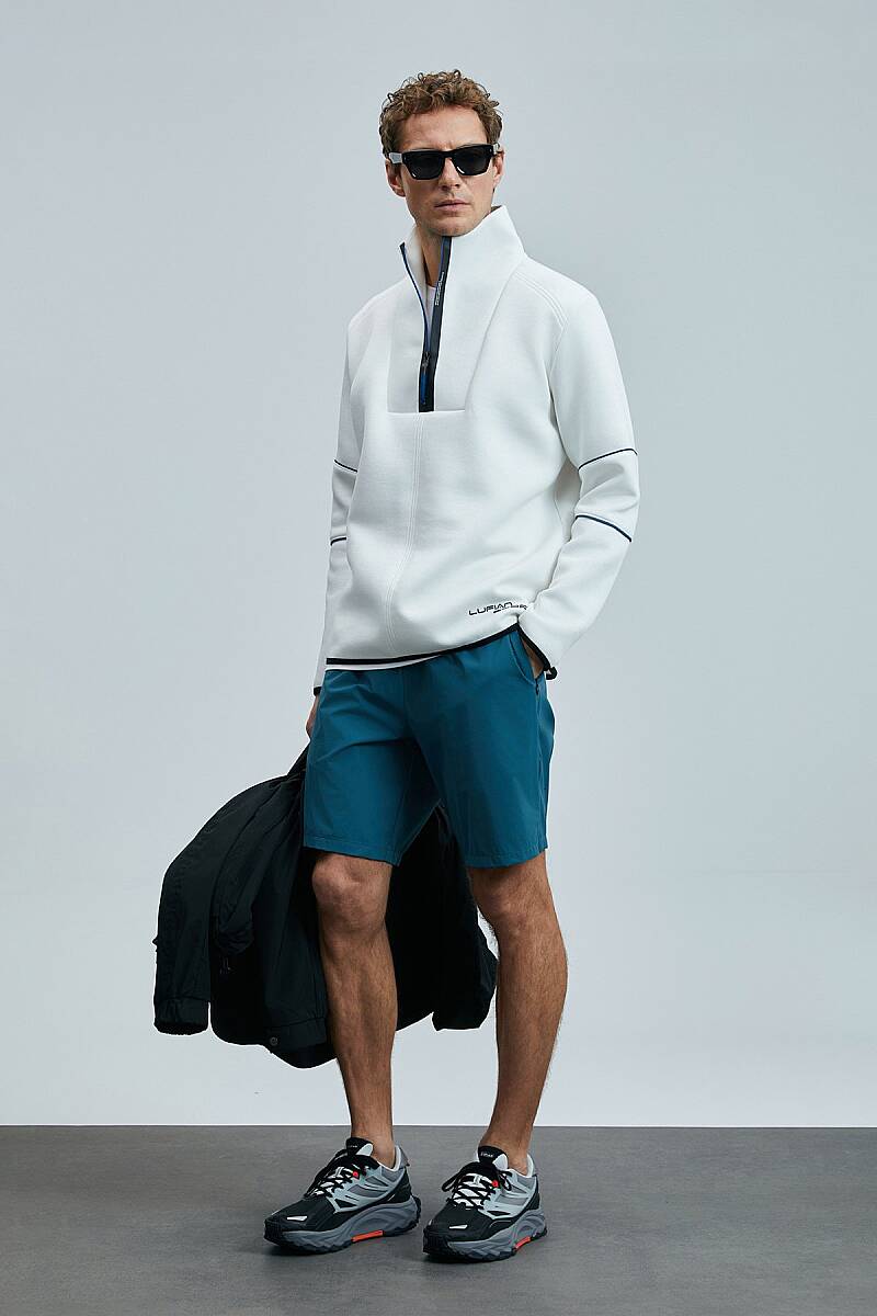 Art Erkek Sweatshirt Kırık Beyaz - 1
