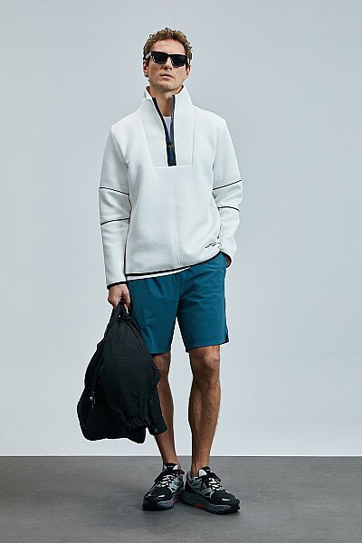 Art Erkek Sweatshirt Kırık Beyaz - 3