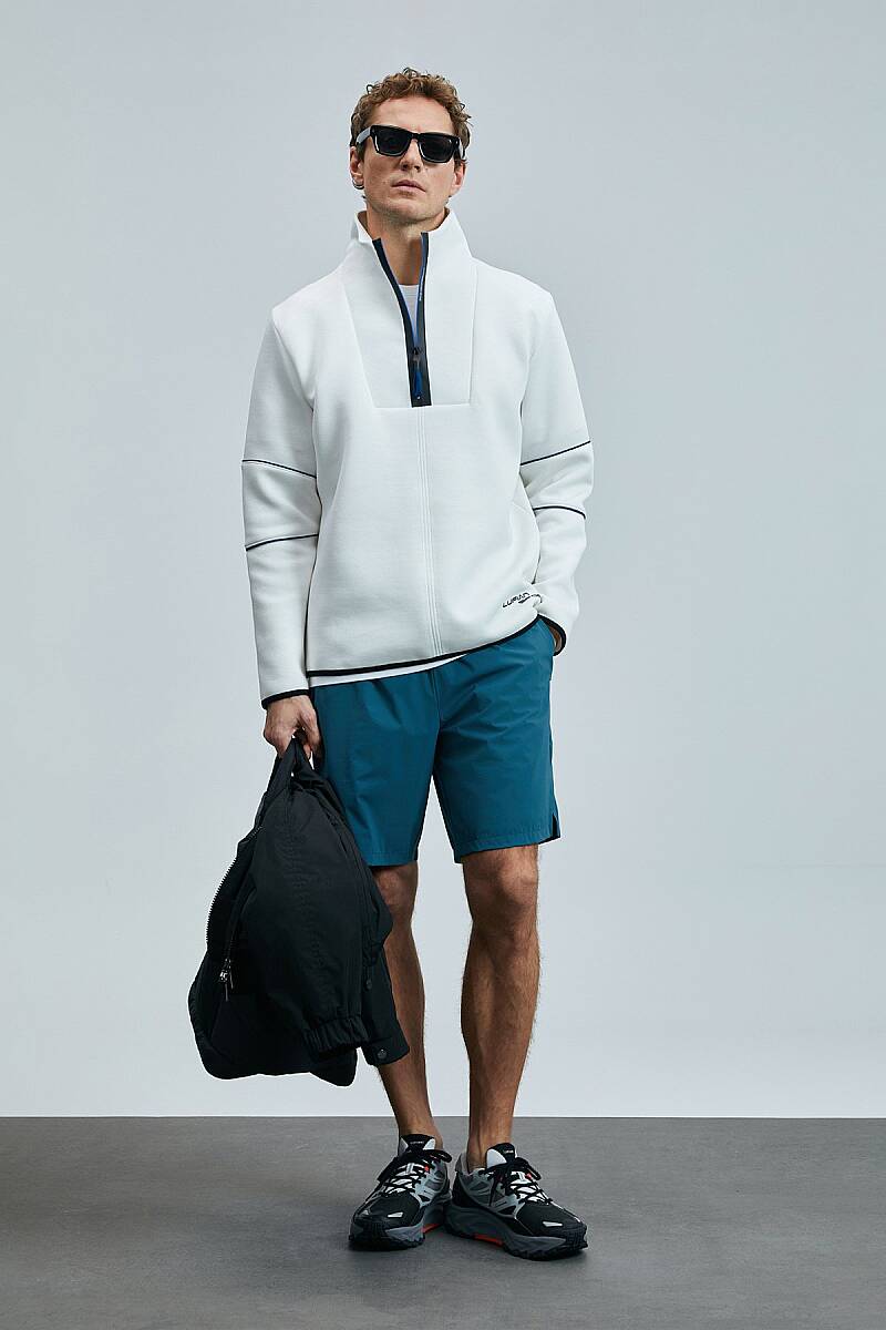 Art Erkek Sweatshirt Kırık Beyaz - 3