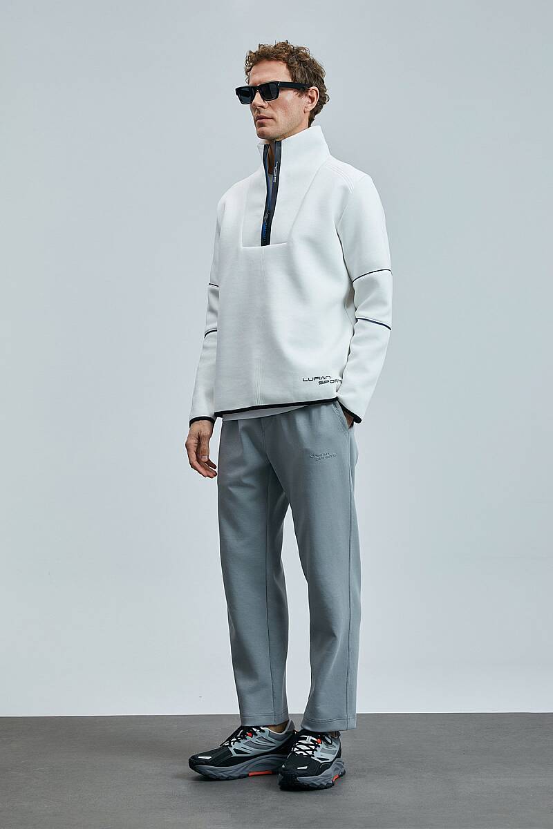 Art Erkek Sweatshirt Kırık Beyaz - 5