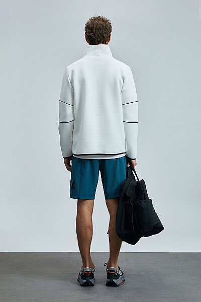 Art Erkek Sweatshirt Kırık Beyaz - 6