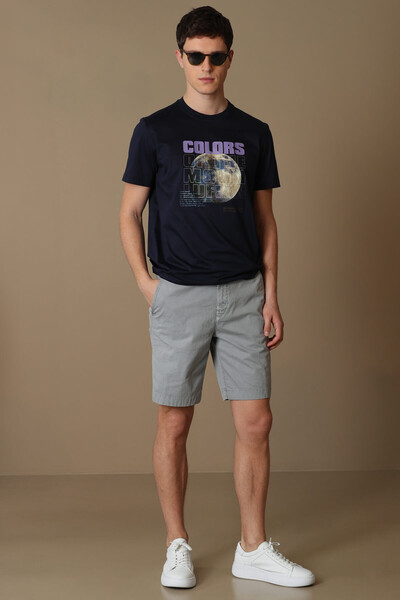 Ash Modern Graphic T-Shirt Navy Blue - 2
