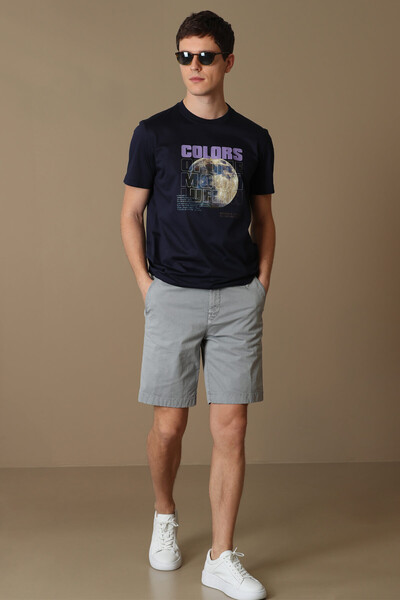 Ash Modern Graphic T-Shirt Navy Blue - 5