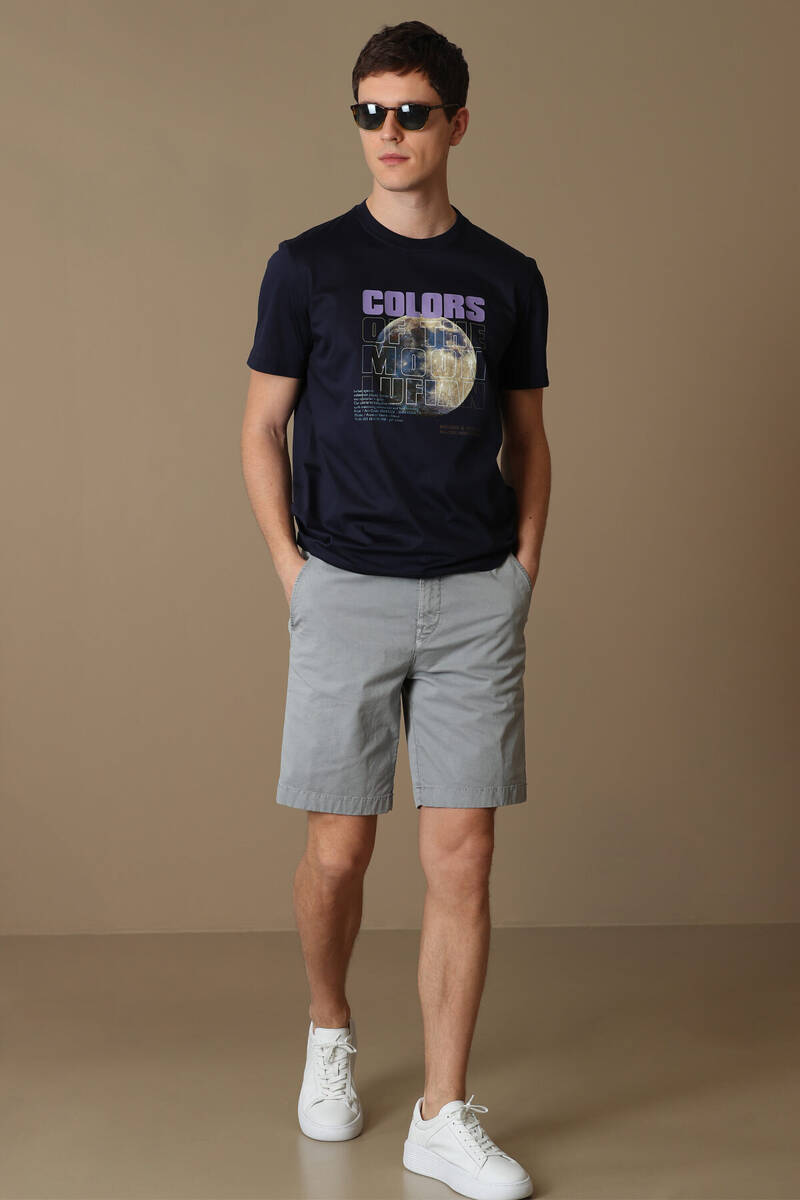 Ash Modern Graphic T-Shirt Navy Blue - 5