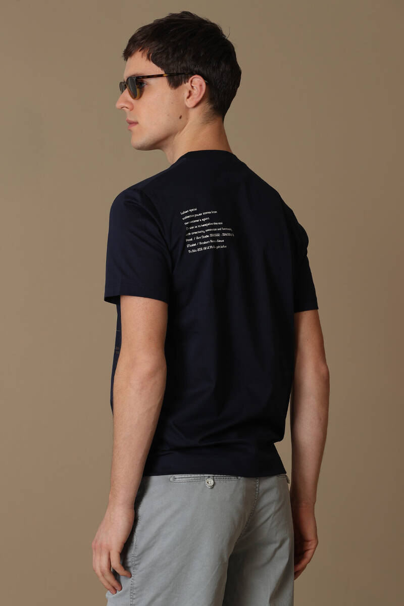 Ash Modern Graphic T-Shirt Navy Blue - 6