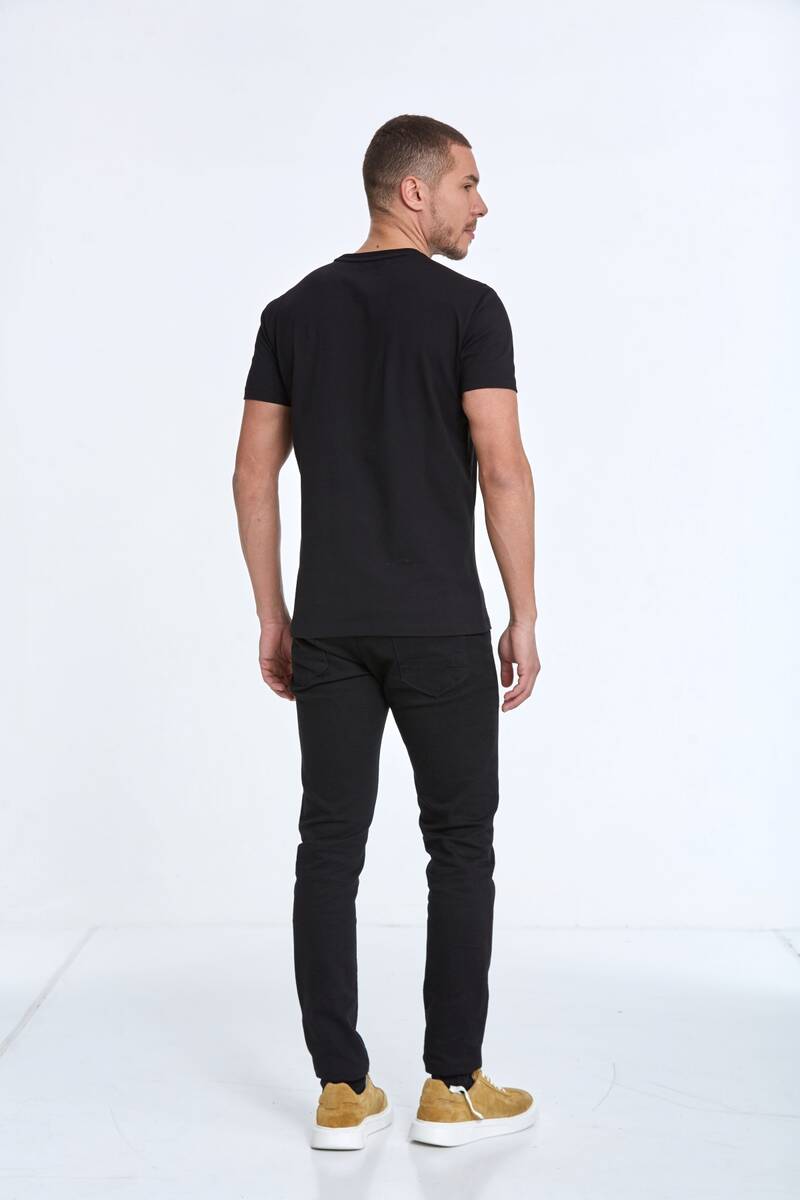 Aster Printed Men's T-Shirt Black - 5