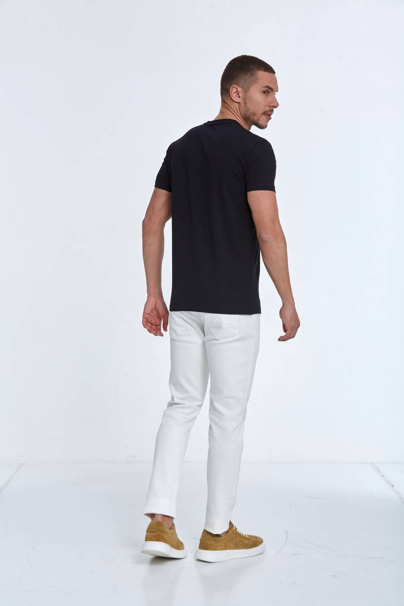 Aster Printed Men's T-Shirt Navy Blue - 5