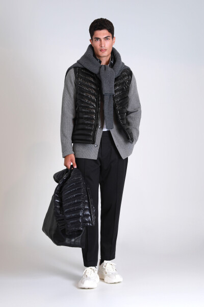 Axel Goose Down Men's Vest Black - LUFIAN (1)