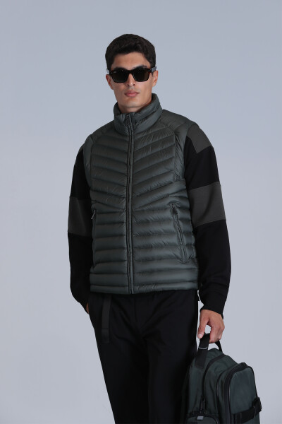 Axel Goose Down Men's Vest Green - LUFIAN