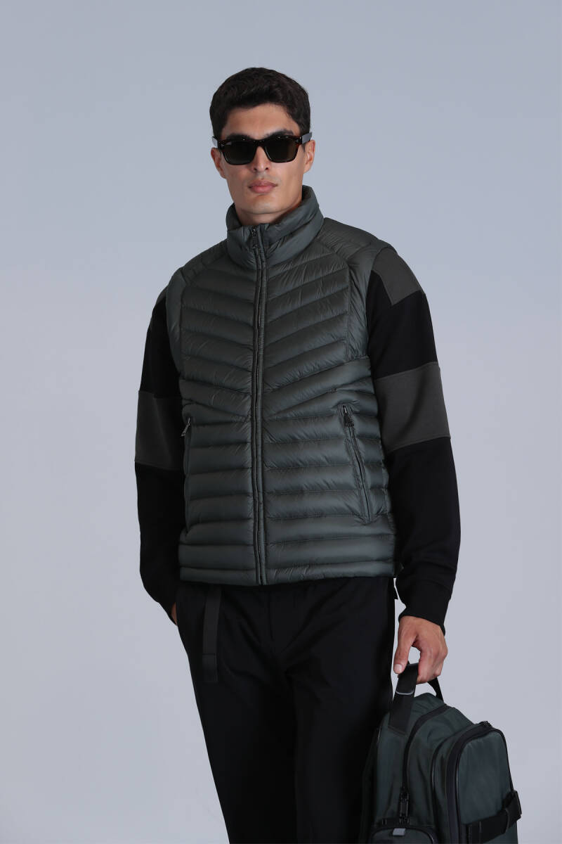 Axel Goose Down Men's Vest Green - 1