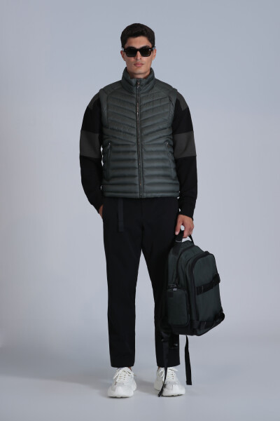 Axel Goose Down Men's Vest Green - LUFIAN (1)