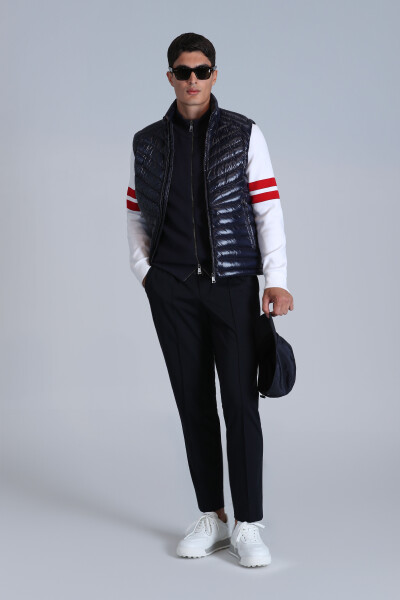 Axel Goose Down Men's Vest Navy Blue - LUFIAN (1)