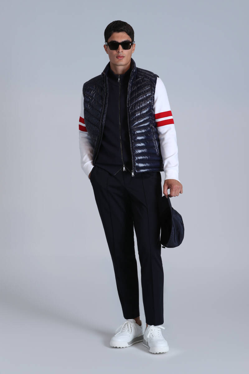 Axel Goose Down Men's Vest Navy Blue - 2