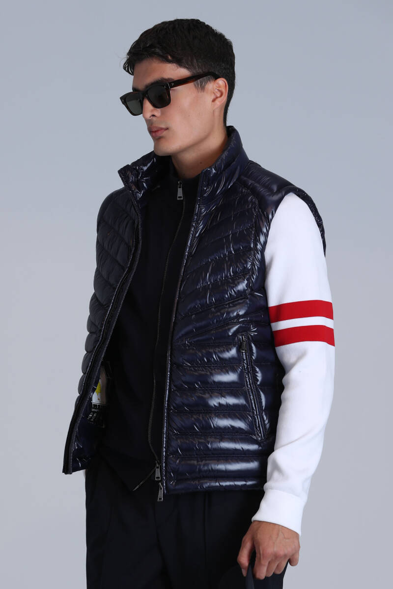 Axel Goose Down Men's Vest Navy Blue - 3