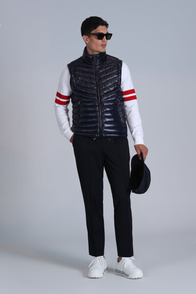 Axel Goose Down Men's Vest Navy Blue - 4