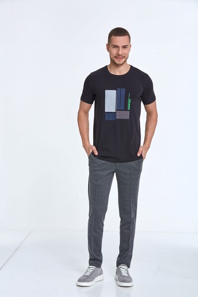 Axel Printed Men's T-Shirt Black - 2