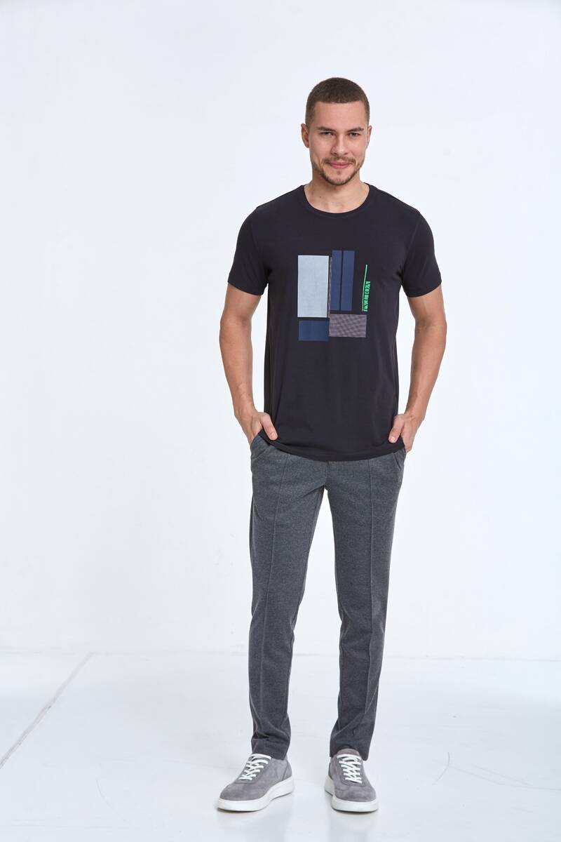 Axel Printed Men's T-Shirt Black - 2