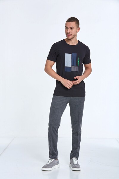 Axel Printed Men's T-Shirt Black - 3