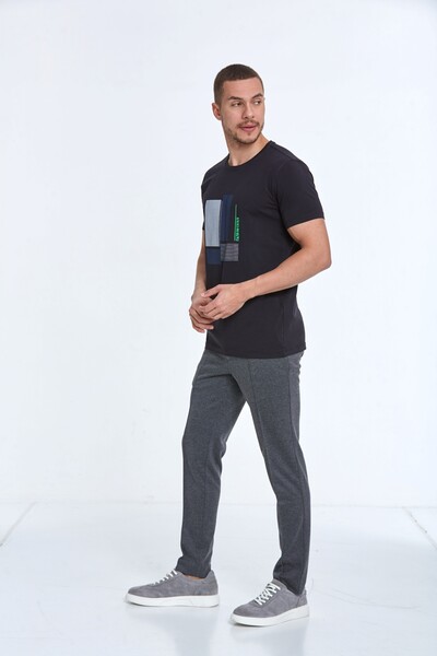 Axel Printed Men's T-Shirt Black - 4