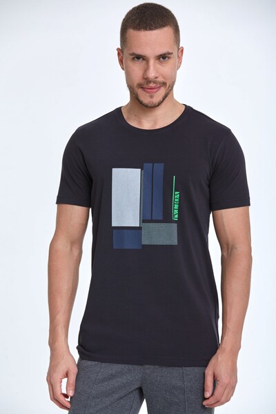 Axel Printed Men's T-Shirt Black 