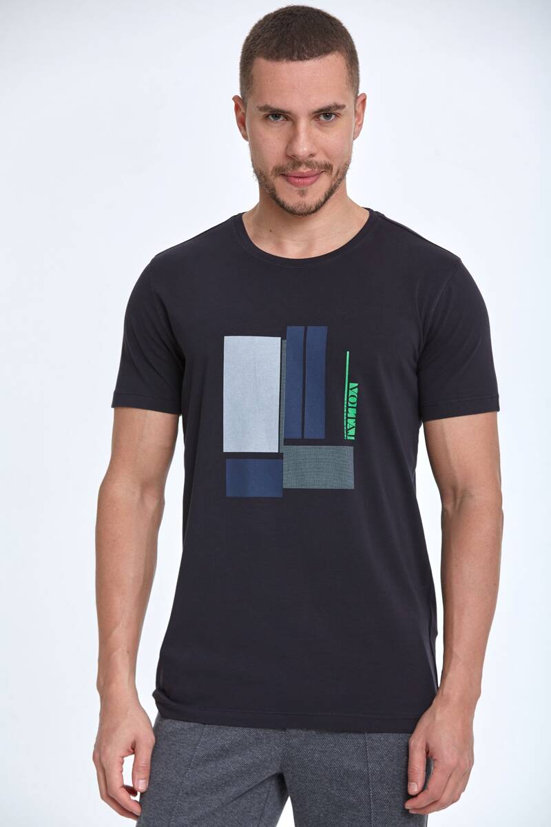 Axel Printed Men's T-Shirt Black - 1