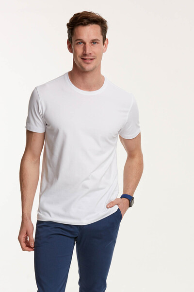 Базовая мужская футболка с круглым вырезом - Thumbnail