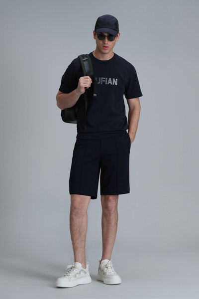 Benjamın Modern Grafik T-Shirt Lacivert - 3