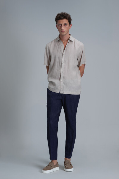 Bert Erkek Basic Gömlek Comfort Fit Bej - 2