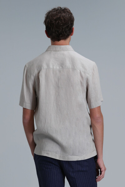 Bert Erkek Basic Gömlek Comfort Fit Bej - 6