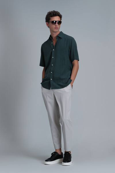 Bert Erkek Basic Gömlek Comfort Fit Yeşil - 5