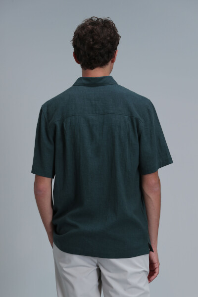 Bert Erkek Basic Gömlek Comfort Fit Yeşil - 6