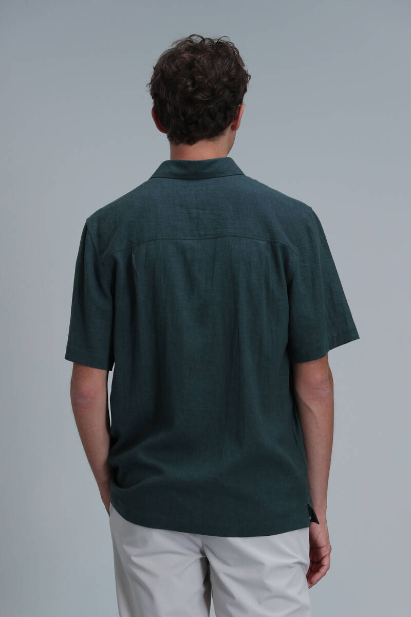 Bert Erkek Basic Gömlek Comfort Fit Yeşil - 6