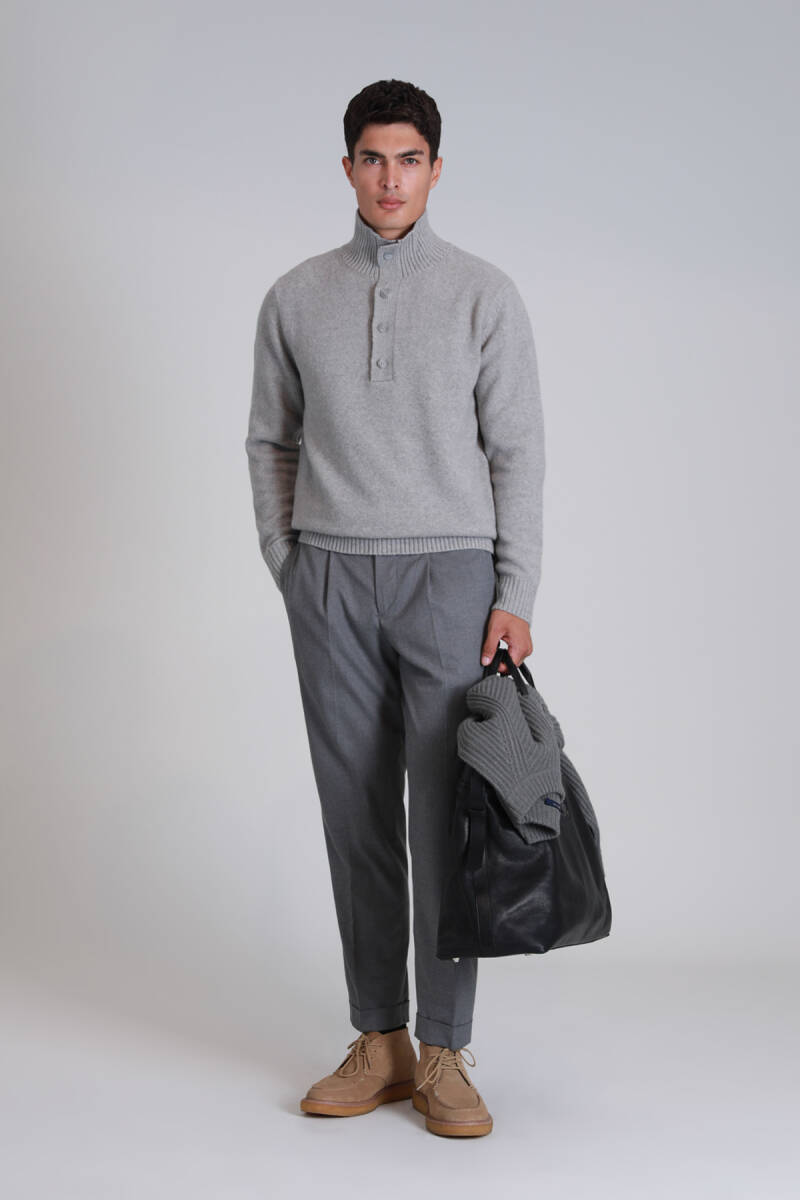 Bert Erkek Kazak Açık Gri - 2