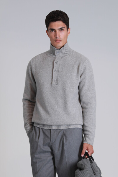 Bert Erkek Kazak Açık Gri - 5