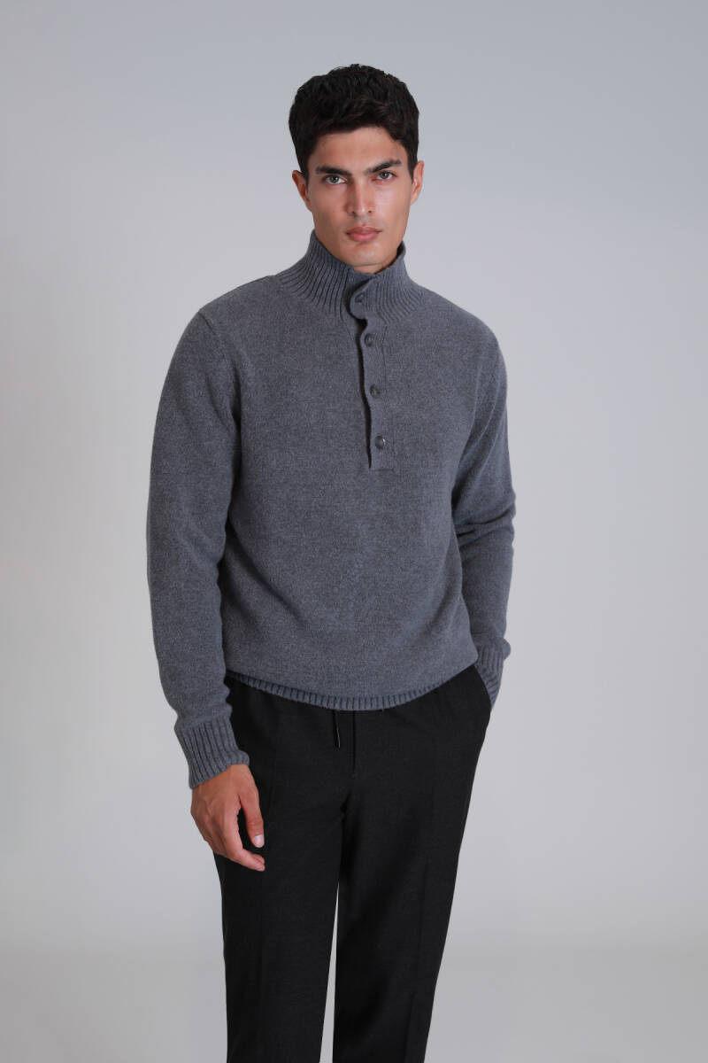 Bert Erkek Kazak Gri - 1