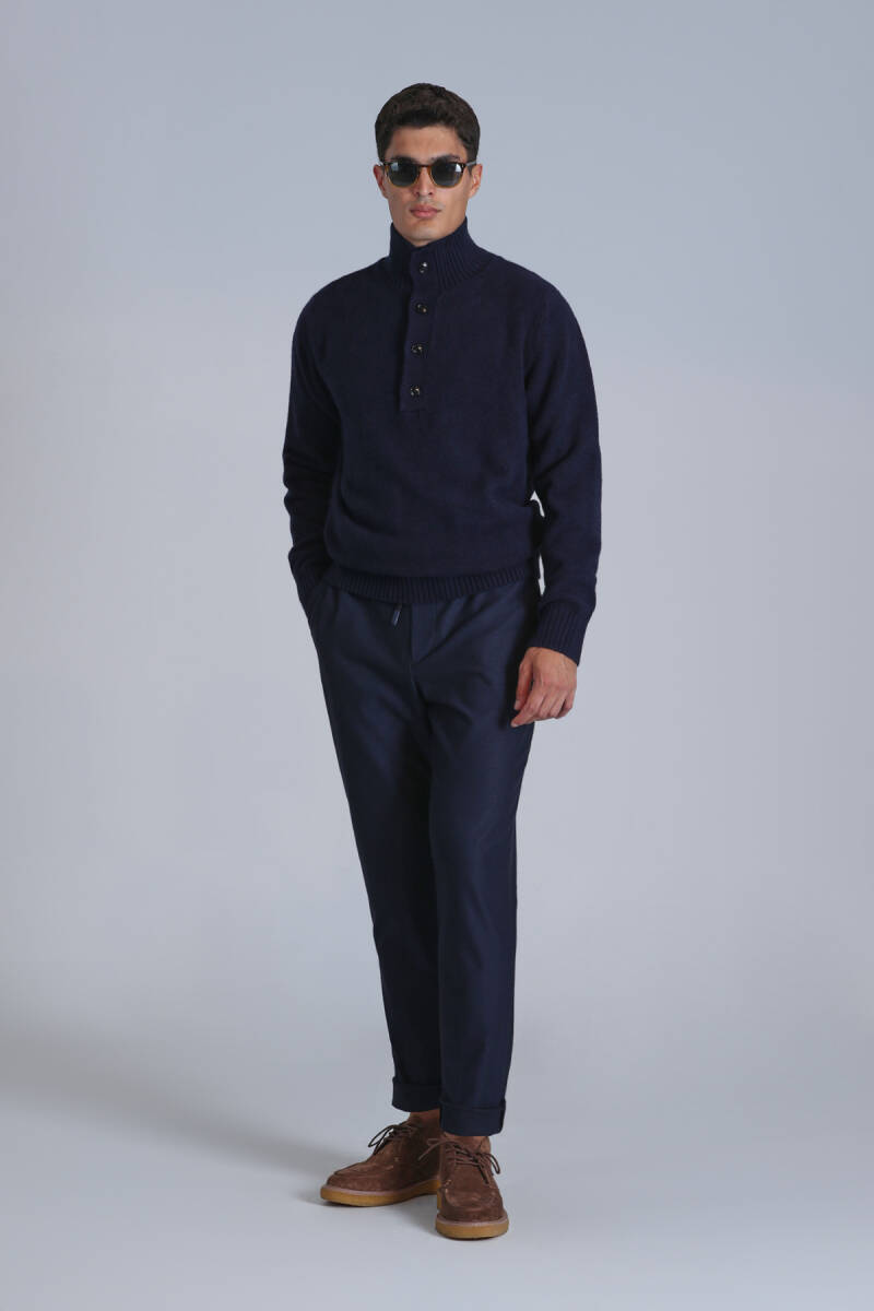 Bert Erkek Kazak Lacivert - 2