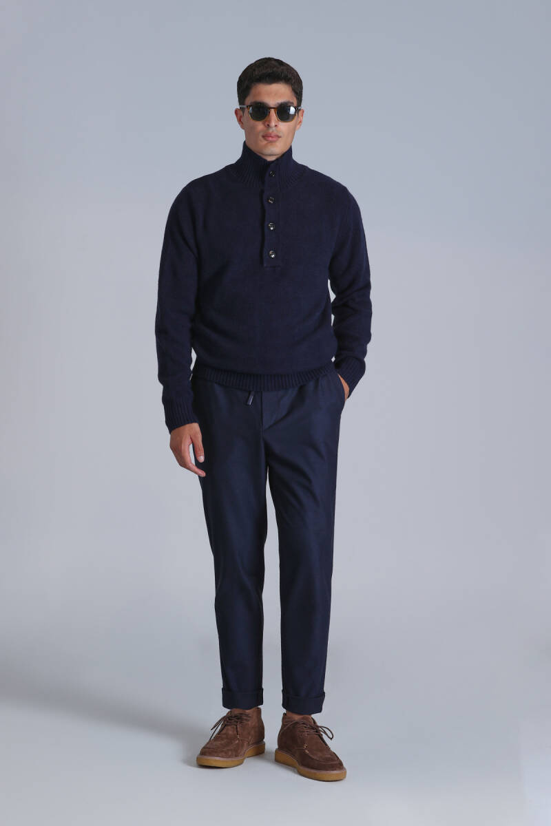 Bert Erkek Kazak Lacivert - 4