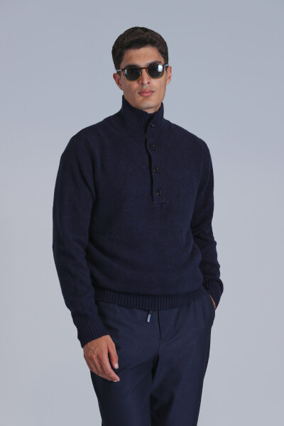 Bert Erkek Kazak Lacivert - 5