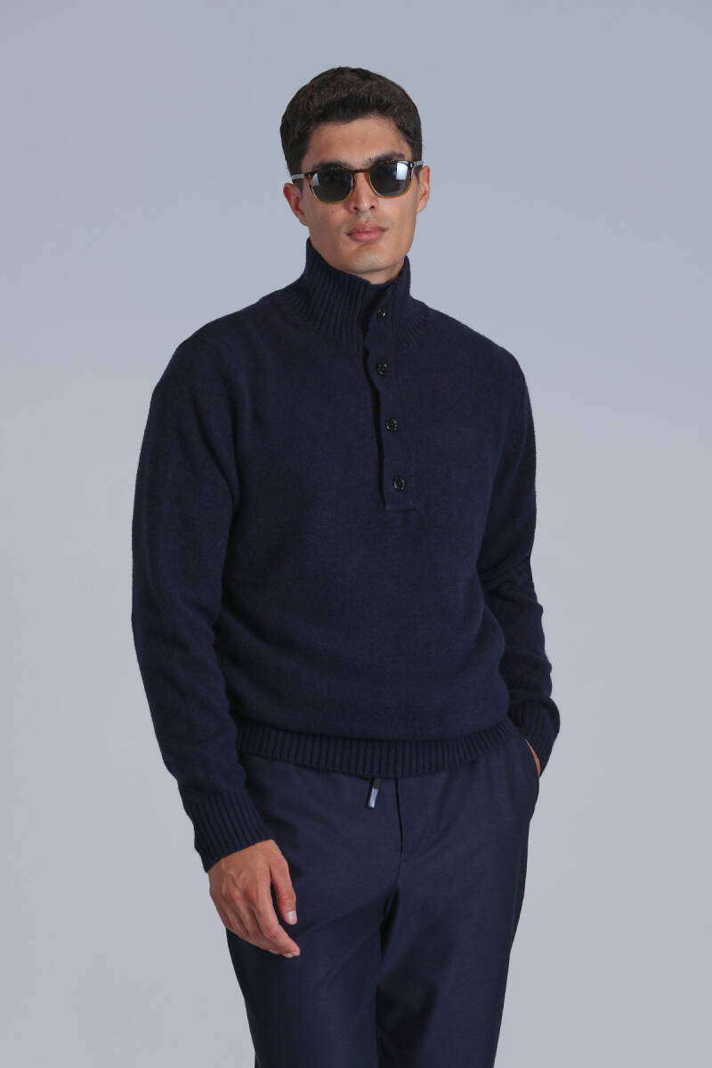 Bert Erkek Kazak Lacivert - 5