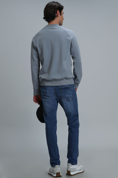 Bert Erkek Sweatshirt Mavi - 6