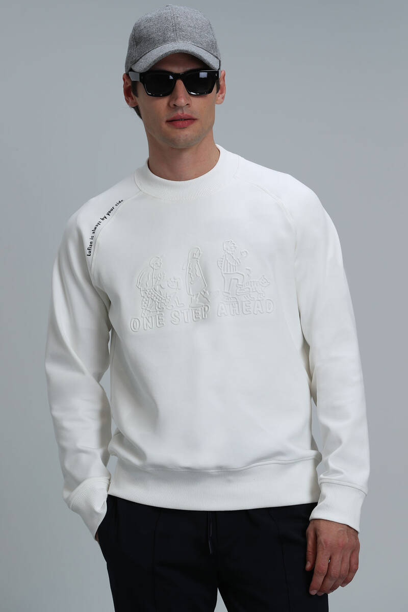 Bert Men's Sweatshirt Off White - 1